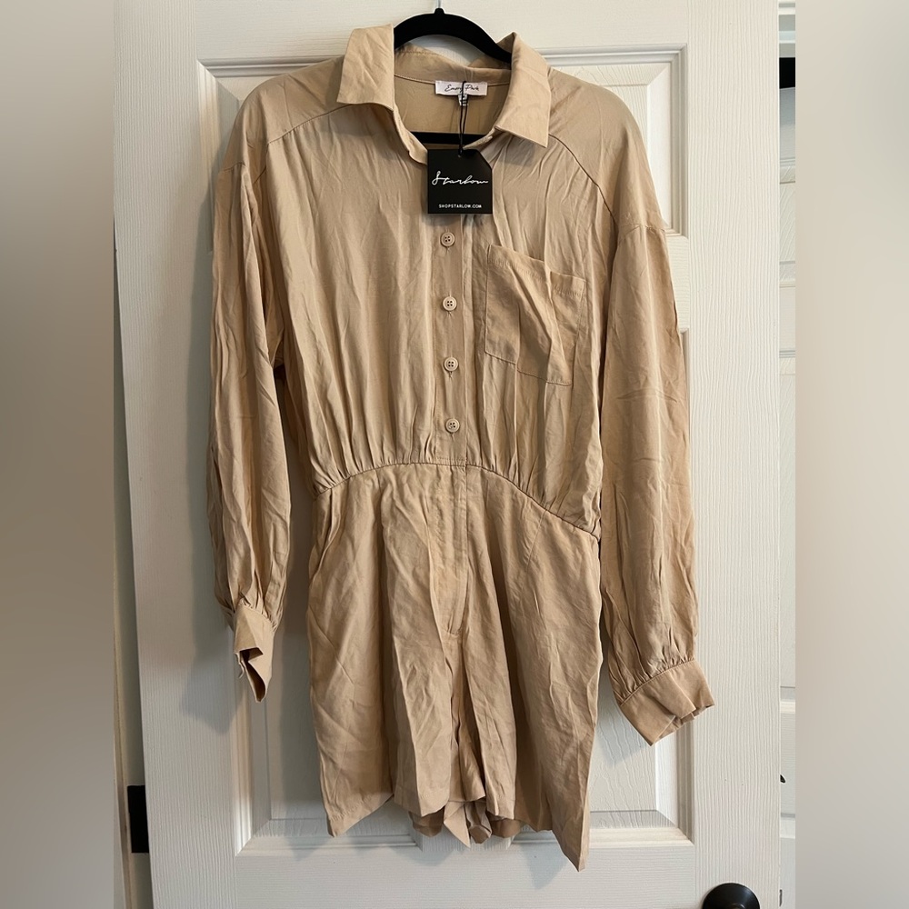 Starlow Tan Last Minute Romper NWT